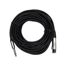 10 Metre Xlr Dişi - 6.35 Mm Mono Jak Mikrofon Kablosu - Profesyonel Dengeli Ses Ve Enstrüman Kablosu