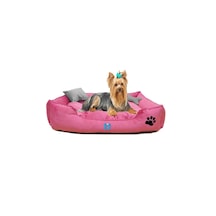 Ultrasoft Orta Irk Kedi Köpek Yatağı Yıkanabilir Yüksek Kaliteli Kumaş - 50 X 70 Cm - Fuşya