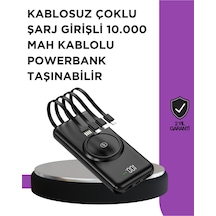 Çoklu Cihaz Uyumu İle Kablolu Ve Kablosuz Şarj Pratik Powerbank Altın