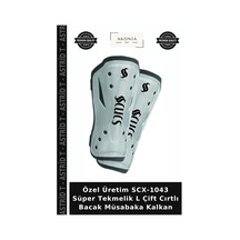 Özel Üretim Scx-1043 Süper Tekmelik L Çift Cırtlı Bacak Müsabaka Kalkan Çok Renkli