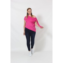 Moda Berray 3250p Pembe Tek Omuz Bağlama Detaylı Bluz 001