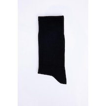 Tudors Unisex Çizgili Kolej Siyah Tenis Çorabı-28757 - Erkek