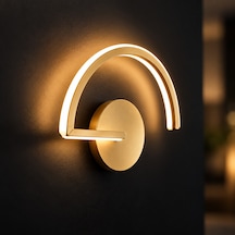Oliva Şarjlı Modern Led Duvar Apliği Günışığı Taşınabilir Usb Gold