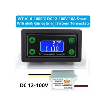 Wt-01 Smart Wifi Dc12-100v 1000c Güneş Paneli Termostat-timer