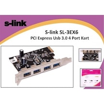 S-Lınk Sl-3Ex6 Pcı Express To Usb 3.0 X4 Port Kart