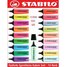 Stabilo Boss Fosforlu Kalem Seti Özel Seri 19 Adet Çok Renkli