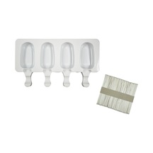 Büro Ev Ofis Buzdolabı İçin 20çubuk 4parça Mini Silikon Meybuz Dondurma Kalıp Seti Diğer