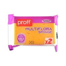 Proff Multiflora 2'li Soft Sünger - 14x9x3 Cm. - Tüm Yüzeyler İçin Bulaşık Süngeri - 1 Paket