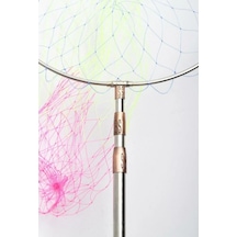 Powerex Paslanmaz Çelik Krom Geniş Göz Misina 50cm.çap,190cm Sap,lüks Kepçe