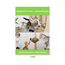 Kedi Nanesi İle Oyun Topu 5 Cm Çok Renkli