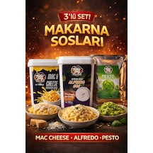 3 Lü Gurme Makarna Sosu Seti - Mac Cheese + Alfredo + Pesto 3 X 1000g