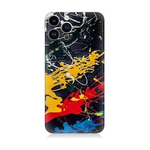 Apple Uyumlu iPhone 14 Pro Max Renkli Boya Darbeleri Desenli Silikon Kılıf