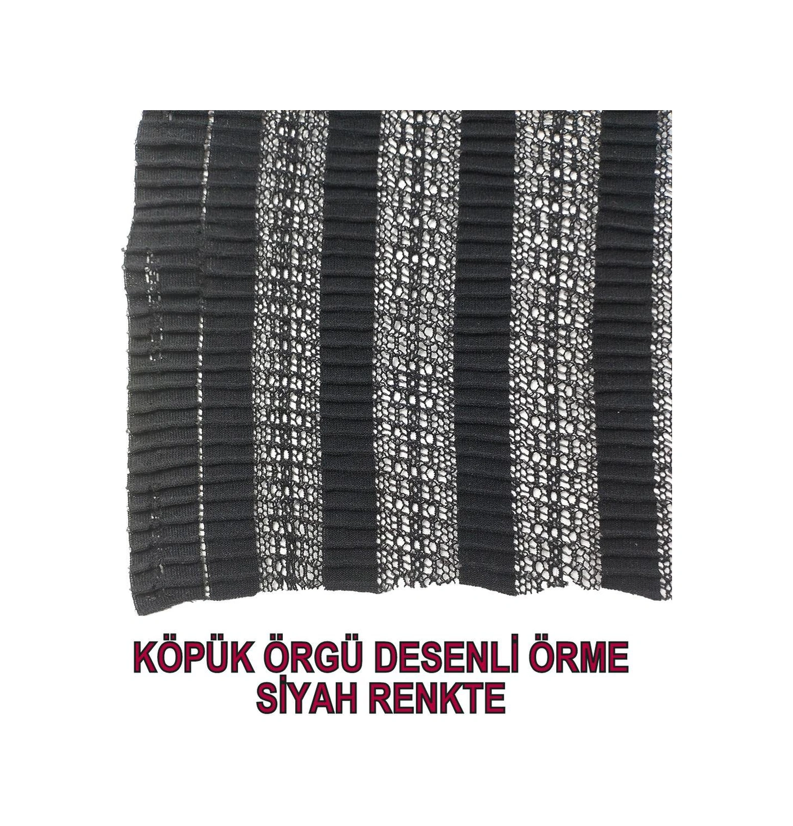 İnce Jarse Benzeri Örme Siyah Renkte En: 170 Cm-2737 Renkli
