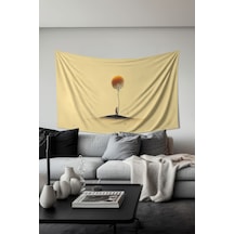 Yalnızlık Ağacı Desenli Duvar Halısı Duvar Örtüsü Tapestry Süet Dokulu Kumaş