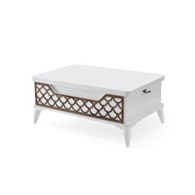 Sefa Home 2 Çekmeceli Sihirli Sehpa 1299 Ceviz-beyaz