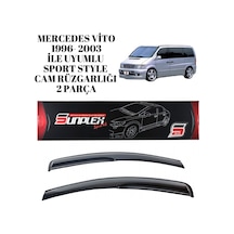 Mercedes Vito 1996 1997 1998 1999 2000 2001 2002 2003 İle Uyumlu Sport Style Cam Rüzgarlığı 2 Parça Sunplex 2 Adet