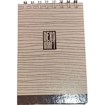 10x15 Cm A6 Çizgisiz 80 Yaprak Karton Sert Kapak Telli Defter 60 Gr Krem Renk Kağıt Çok Renkli
