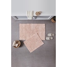 Doquhome Pera Banyo Paspası Pudra 60x100cm Pudra