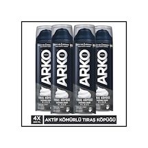 Arko Men Temizleme Etkili Aktif Kömürlü Tıraş Köpüğü Black 4x200 Ml