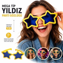 Mega Tip Yıldız Parti Gözlüğü Sarı Renk 5264 "