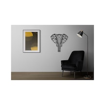 Kk Swords Fil Figürlü Siyah Ahşap Tablo 45x45