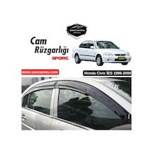 Honda Civic Ies Ek 1996-2000 Uyumlu Mugen Cam Rüzgarlığı Seti Piano Black 4'lü Ithal