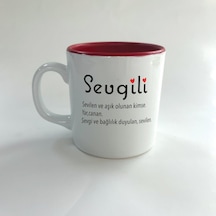 Sevgili Baskılı Kırmızı Multi Kupa