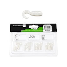 Naniwaosakashi Spider 2.5cm Orak Kuyruk 20 Silikon + 10 İğne Lrf Yem Seti Milk Bone
