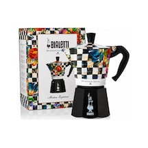 Moka Express Mackenzie: 6 Cups Ocak Üstü Espresso Pişirici 270ml Karma Renk Alüminyum Gövde