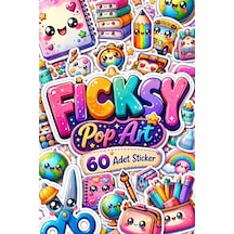 Kawaii Okul Temalı Sticker Seti - 60 Adet Etiket Çıkartma Çok Renkli