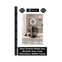 Özel Üretim Mobil Ses Akustik Araç Yaka Mikrofonu Wm02 Siyah