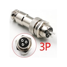 1 Takım 12mm 3 Lü Mayk Fiş 3p Dişi Erkek Takım