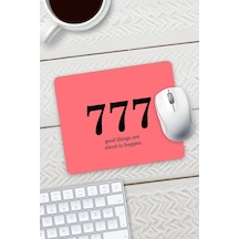777 Olumlama Baskılı Mouse Pad 23x19cm Fare Altlığı Kaydırmaz Taban Mousepad
