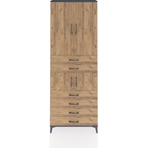 Arges Dolap 4 Raflı 6 Çekmeceli 4 Kapaklı 88x30x243 Antrasit-çam Antrasit Arges Dolap 4 Raflı 6 Çekmeceli 4 Kapaklı 88x30x243 Antrasit-çam Antrasit