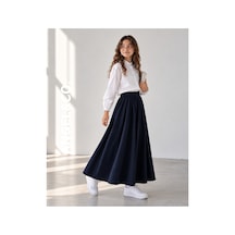 Angel&co. Girls Clothing Koyu Lacivert Mevsimlik Etek-modest Uzun Kız Çocuk Lacivert - 922222498 Lacivert
