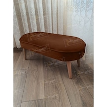 Ultra Lüks Oval Parrot Puf Ahşap Ayak Karışık