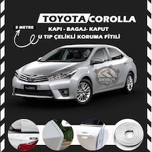 Toyota Corolla Oto Araç Kapı Koruma Fitili 5metre Parlak Beyaz Renk