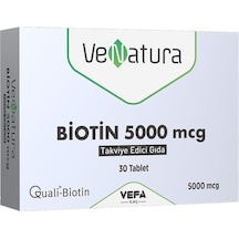 Venatura Biotin 5000 Mcg Takviye Edici Gıda 30 Tablet