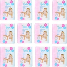 İpek Maxi 60 Adet Bebek Temizleme Pamuğu 12 Li Paket