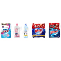 Bingo Renkliler Toz 8 Kg + Yüzey Tem. Fresh 2.5 Lt + Oksijen 750 Ml + Renkliler İçin Toz Deterjan 1.5 Kg + Renkliler 4kg 5'li Set Diğer