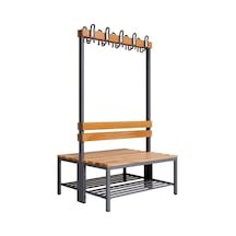 Ayakkabılıklı 4 Ayaklı Çift Taraflı Bank, 10 Kanca, 100x85x170 Cm, Sporbankı