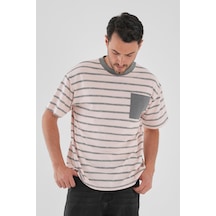 Alexander Gardi Alexandergardı Cep Detaylı Çizgili T-shirt Bordo