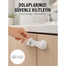 4 Adet Bebek Güvenlik Dolap Kilidi Çift Taraflı Bantlı Kolay Montajlı Emniyet Seti Yeni Nesil Mh-hs3163-4586