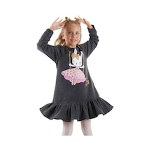 Denokids Simli Tavşan Kız Çocuk Elbise Çok Renkli