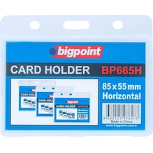 Bigpoint Çift Taraflı Pp Kart Kabı Yatay Şeffaf 85x55mm 10'lu Poşet