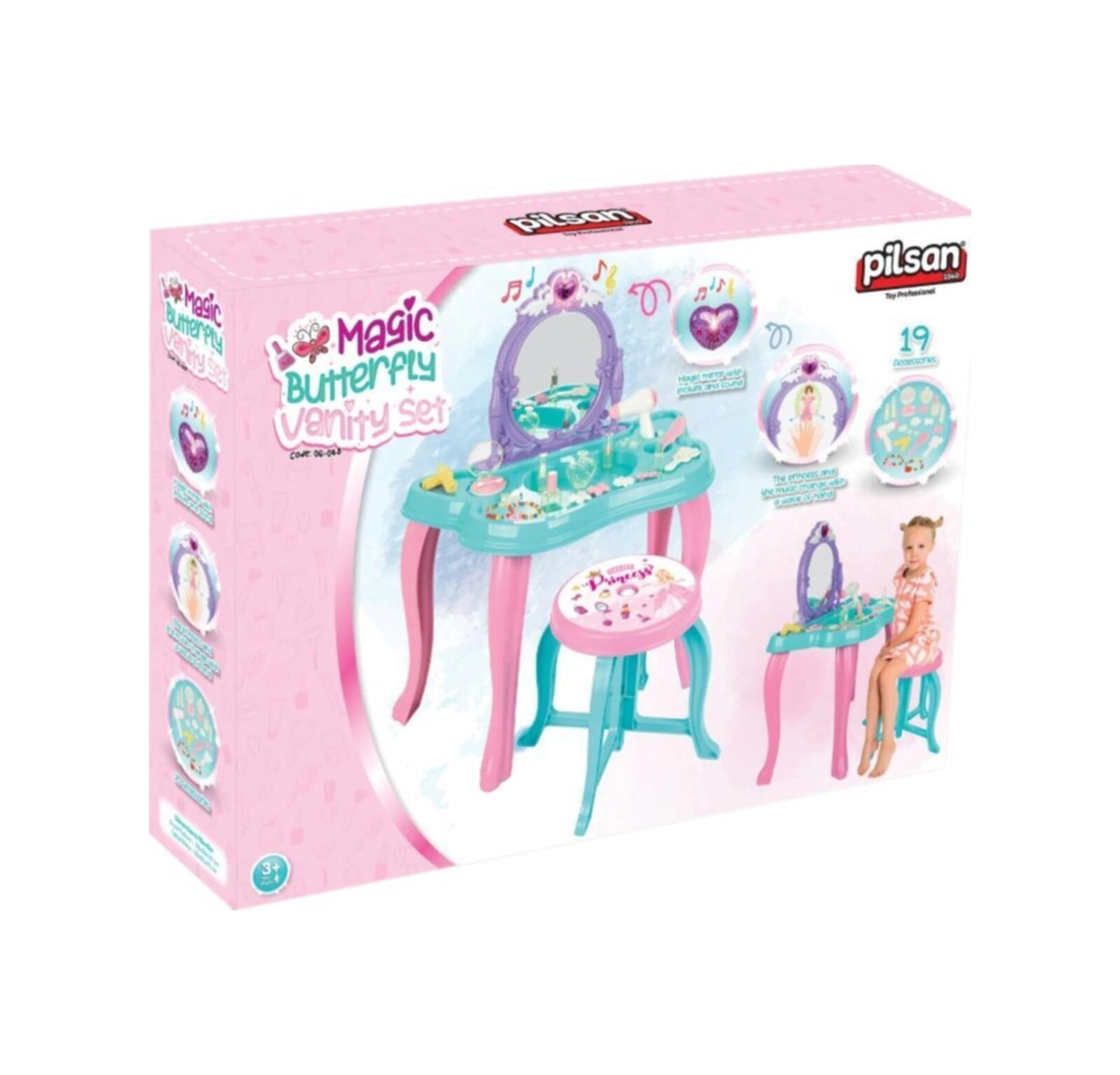 Sihirli Kelebek Makyaj Masası Pembe 06-048