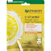 Garnier C Vitamini Parlaklık Verici Kağıt Yüz Maskesi 2 Adet