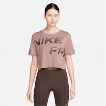 Pro Dri-fit Graphics Cropped Training Short-sleeve Kahverengi Kadın Oversize T-shirt Kahverengi