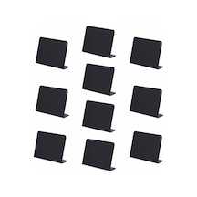 Damgamarket 194 Pvc Büyük L Kara -tahta Stand 10x10 Cm, Pastane,fırın,büfe,parti Masa Stand, Yazması Kolay Çok Renkli