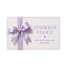 3 Boyutlu Kurdele Detaylı Yorum Kartı, Teşekkür, Tebrik Kartı 100 Adet